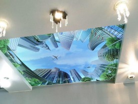 Городские мотивы на потолке: новый взгляд на дизайн интерьера