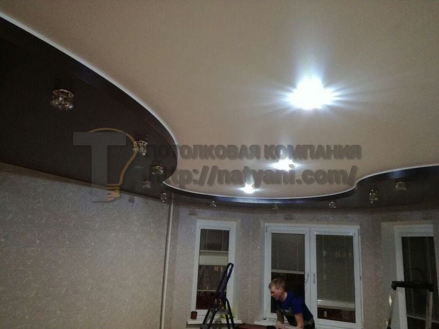 Двухуровневые натяжные потолки с подсветкой в Железнодорожном Двухуровневые натяжные потолки с подсветкой в Железнодорожном