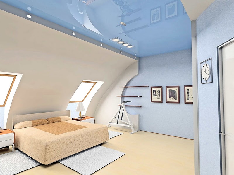 Потолок на мансарде: 70+ фото в интерьере, современные идеи оформления